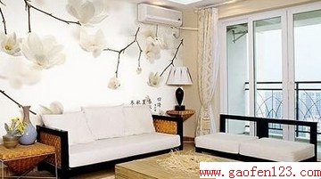韩式墙纸 打造自然背景墙风格 www.gaofen123.com