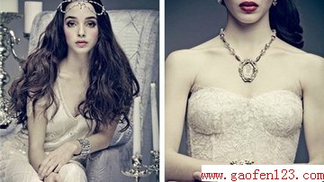 低调的奢华复古元素新娘头饰欣赏 www.gaofen123.com