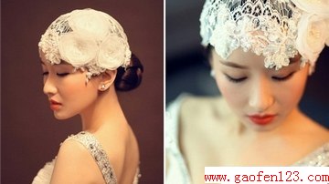 唯美新娘头饰DIY欣赏 www.gaofen123.com