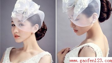 唯美新娘头饰DIY欣赏 www.gaofen123.com