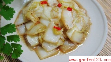 家常醋溜白菜怎么做 www.gaofen123.com